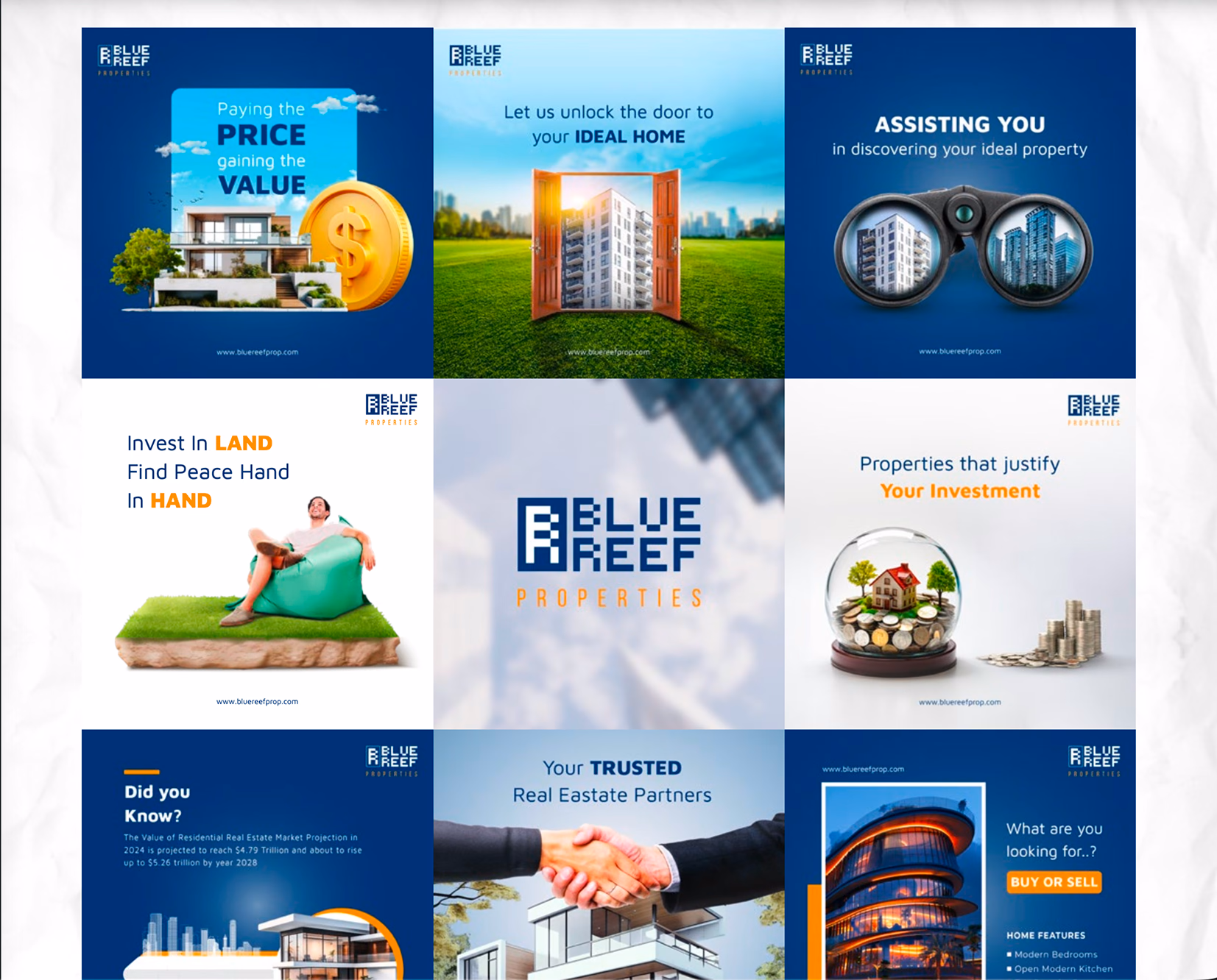 Blue Reef Properties social media posts